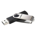 Hama Rotate 16GB USB Flash Drive, Rotating Cap, Black Silver